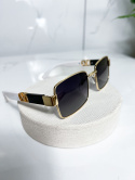 Okulary przeciwsłoneczne pilotki | VIVANT | black&gold I UV 400