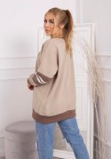 Bawełniana bluza MALIBU oversize beżowy one size