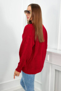 Sweter zapinany na guziki SIEMPRE czerwony