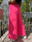 Spodnie typu palazzo DYLAN | neonowy róż | one size