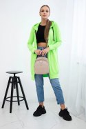 Bluza sukienkowa z kapturem zielony neon