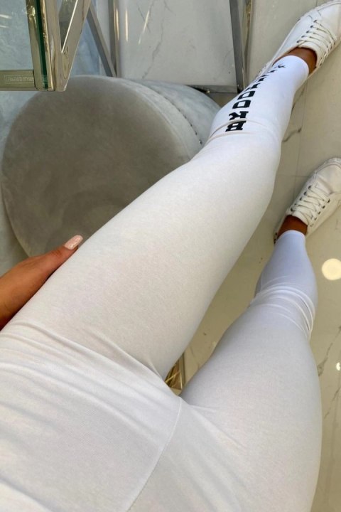 Spodnie leginsy Brooklyn białe