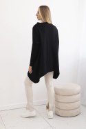 Bluza oversize z asymetrycznymi bokami czarna