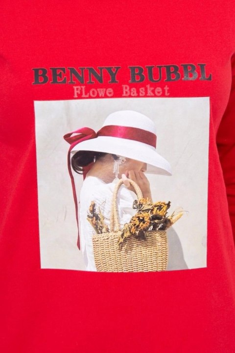 Sukienka z nadrukiem Basket czerwona