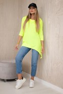 Bluza z nadrukiem roweru żółty neon