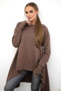 Bluza rozkloszowana u dołu mocca