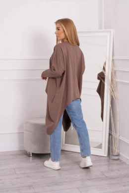 Bluzka z nadrukiem oversize mocca