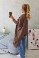 Bluzka z nadrukiem oversize mocca