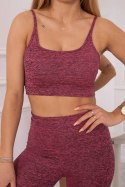 Komplet sportowy top + legginsy różowy