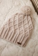 Czapka z polarem Milano K203 jasno beżowa