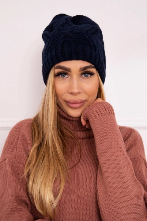 Czapka z polarem Sylwia K244 granatowa