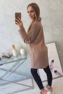 Tunika z kopertowym przodem Oversize mocca