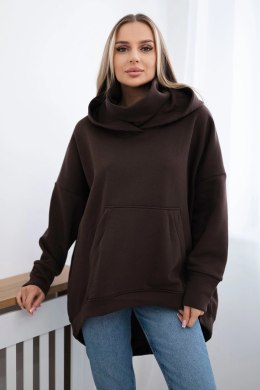 Bluza ocieplana oversize brązowa