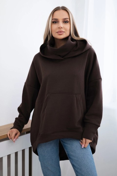 Bluza ocieplana oversize brązowa