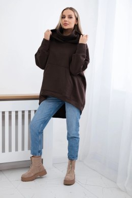 Bluza ocieplana oversize brązowa