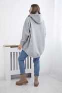 Bluza ocieplana oversize szara