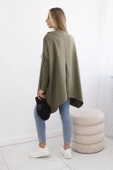 Bluza oversize z asymetrycznymi bokami khaki