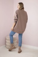 Bluza ocieplana z napisem Ciao Bella mocca