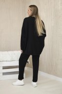 Komplet bawełniany oversize bluza + spodnie czarny