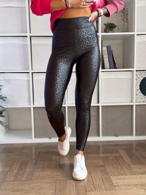Spodnie legginsy z wysokim stanem czarne