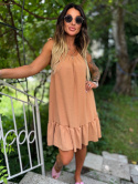 Sukienka oversize CANDY | camel | one size