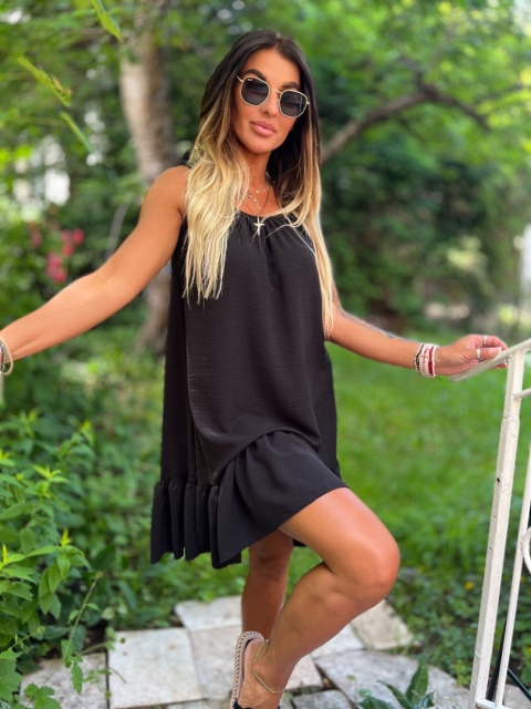 Sukienka oversize CANDY | czerń | one size