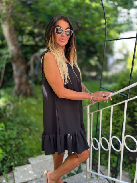 Sukienka oversize CANDY | czerń | one size