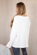 Bluzka z naszyjnikiem ecru