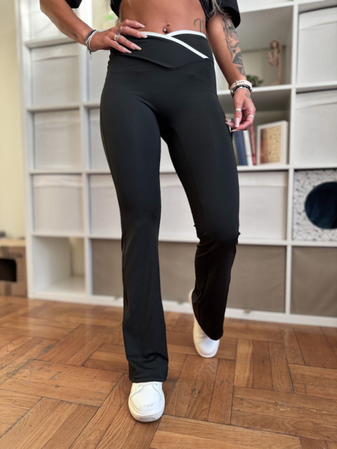 Sportowe elastyczne dzwony JUAN | czerń | elastyczne | S/M L/XL XL/XXL