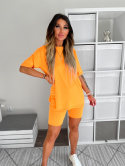 Bawełniany komplet ROSS | aperol spritz | t-shirt+krótkie spodenki | rozmiar uniwersalny