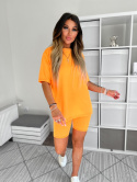 Bawełniany komplet ROSS | aperol spritz | t-shirt+krótkie spodenki | rozmiar uniwersalny