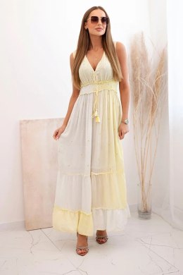 Sukienka damska z wiskozy z cekinami kiwi