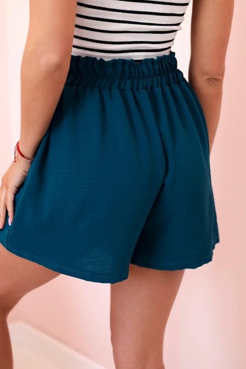 Spodenki wiązane w pasie morskie