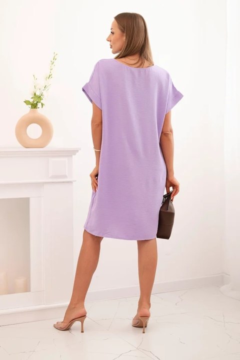 Sukienka z kieszeniami jasno fioletowa