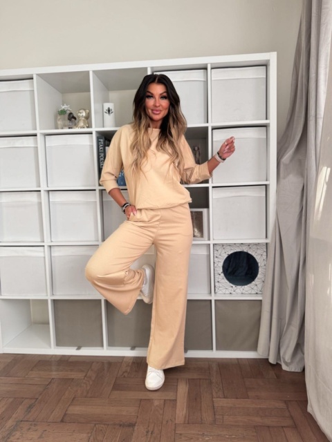 Bawełniany komplet dresowy JOSH I BEŻ | one size