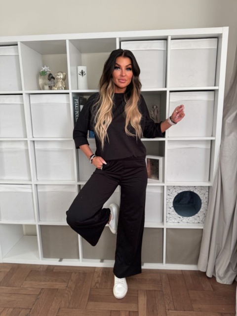 Bawełniany komplet dresowy JOSH I CZERŃ | one size