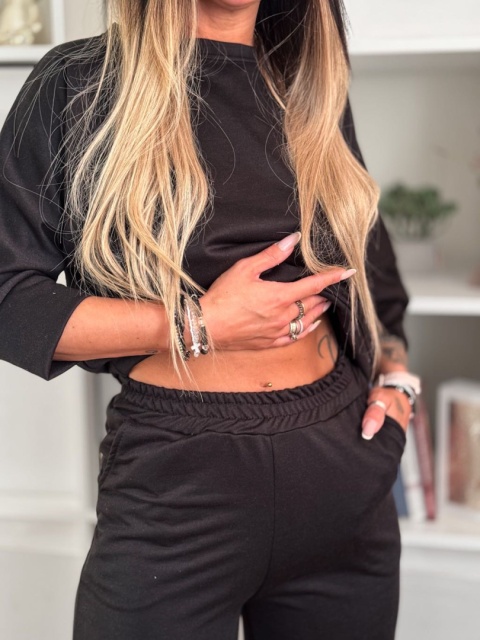 Bawełniany komplet dresowy JOSH I CZERŃ | one size