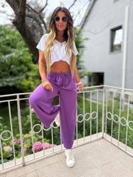 Spodnie typu palazzo DYLAN| FIOLET | one size