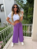 Spodnie typu palazzo DYLAN| FIOLET | one size