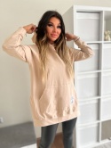 Bawełniana bluza CABO SOFT | beż | one size | polski produkt