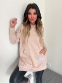 Bawełniana bluza CABO SOFT | beż | one size | polski produkt