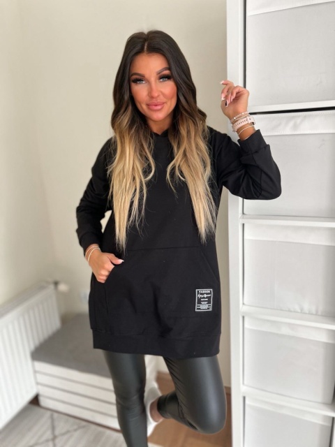 Bawełniana bluza CABO SOFT | czerń | one size | polski produkt