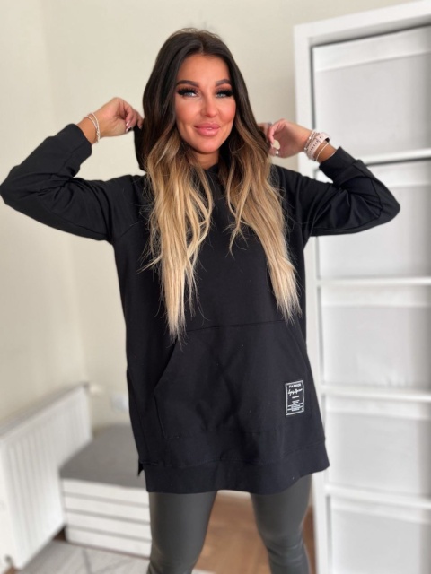 Bawełniana bluza CABO SOFT | czerń | one size | polski produkt