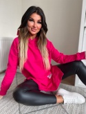 Bawełniana bluza CABO SOFT | fuksja | one size | polski produkt
