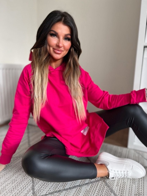 Bawełniana bluza CABO SOFT | fuksja | one size | polski produkt