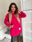 Bawełniana bluza CABO SOFT | fuksja | one size | polski produkt