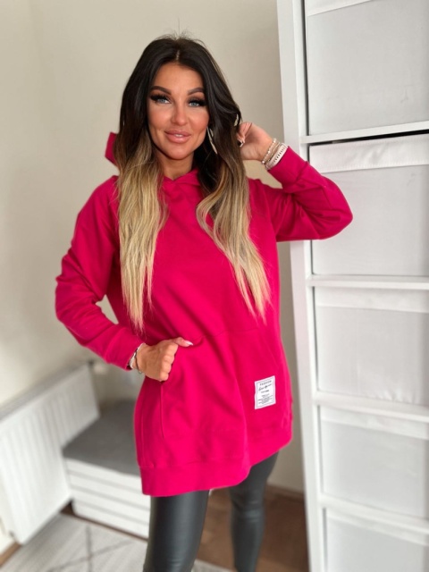 Bawełniana bluza CABO SOFT | fuksja | one size | polski produkt