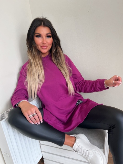 Bawełniana bluza CABO SOFT | śliwka | one size | polski produkt