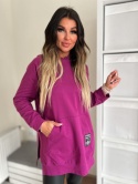Bawełniana bluza CABO SOFT | śliwka | one size | polski produkt