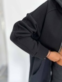 Długa rozpinana bluza LUCAS | czerń | rozmiar oversize standard bawełna
